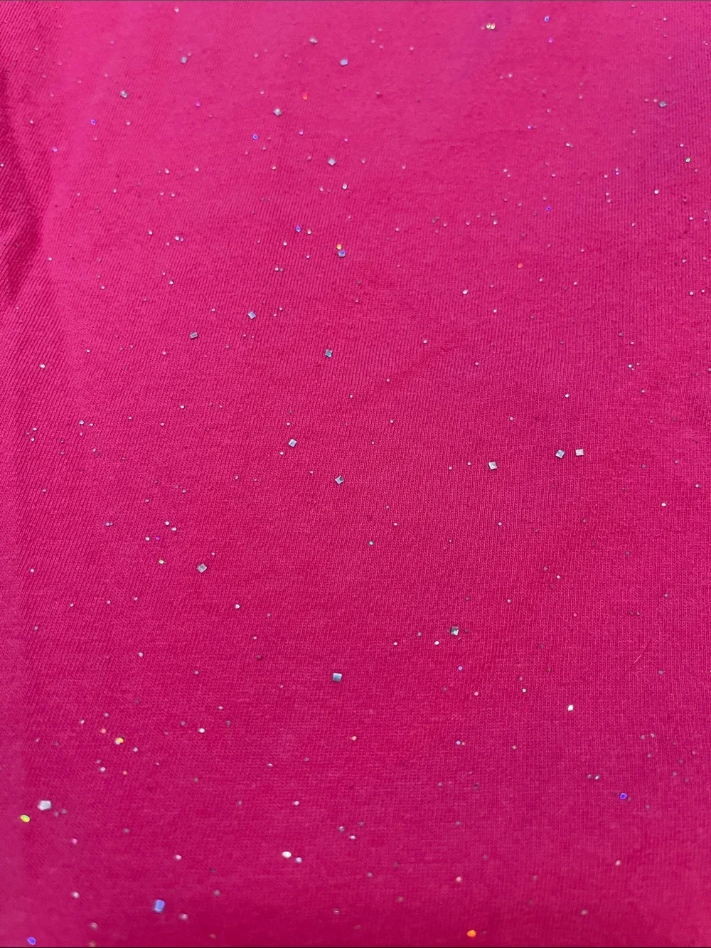 Carter's Hot Pink Long-Sleeve Tie-Front Top with silver sparkly detailing